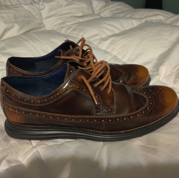 COLE HAAN LUNARGRAND LONG WINGTIP – CAMELLO/BLACK - Picture 4 of 6
